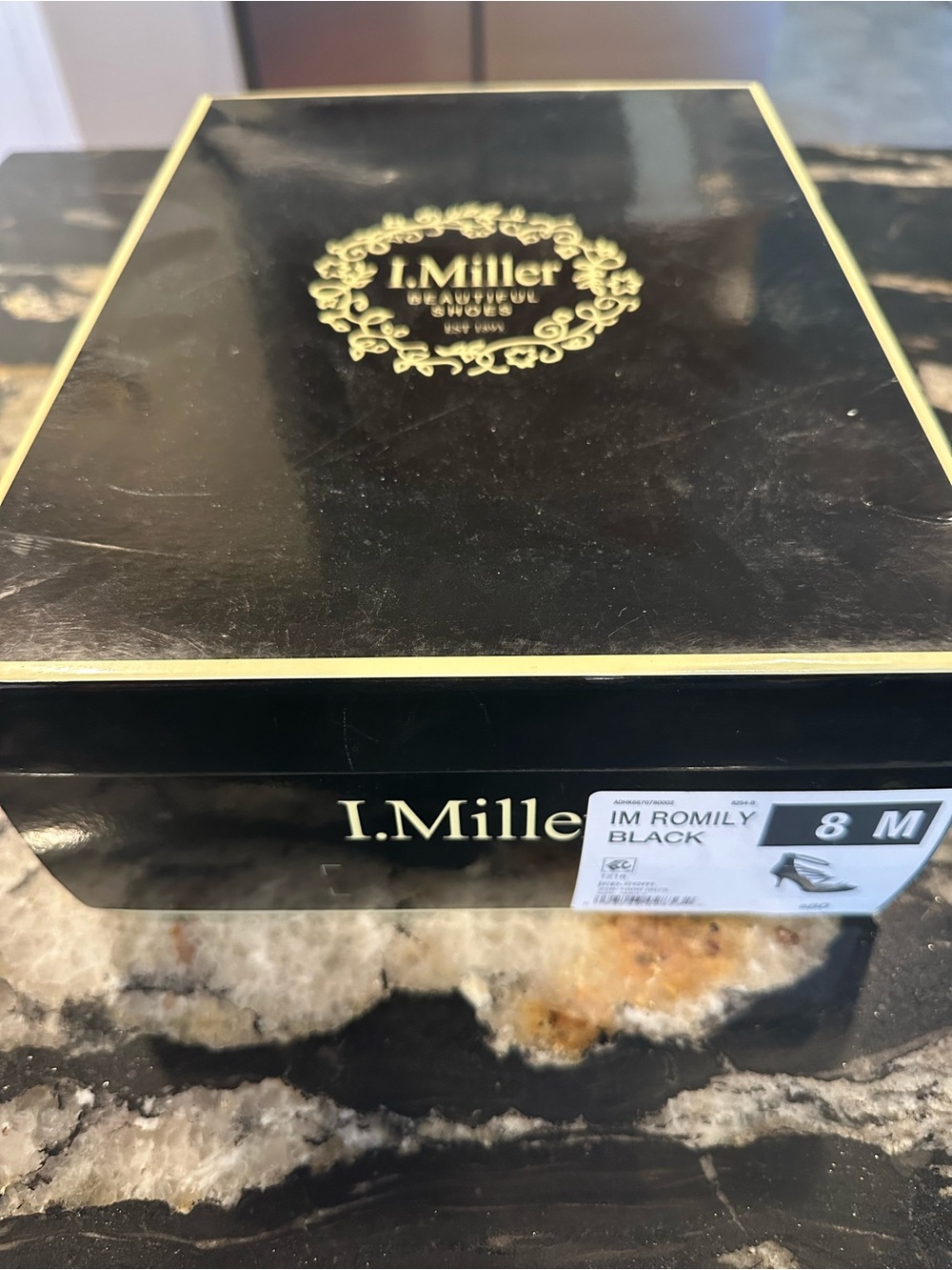I. Miller Black Shoe Box - Elegant Logo Gift Box